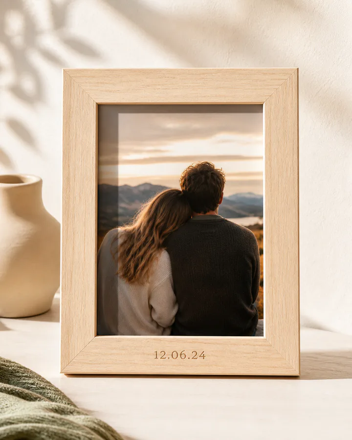 Personalized photo frame illustrating meaningful personalization